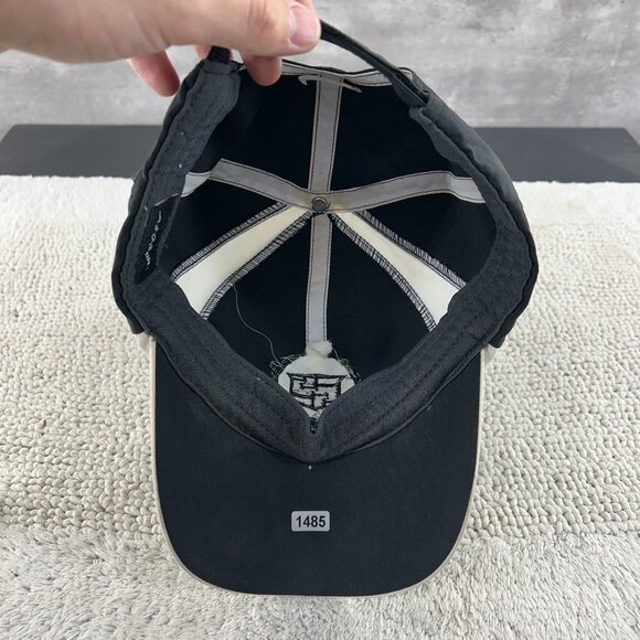 NIKE CADILLAC STRAP BACK GOLF HAT OSFA TWO TONE BLACK WHITE EMBROIDERED GOLFING - Picture 5 of 8